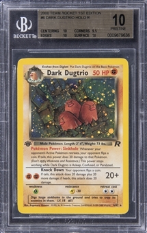 2000 Pokemon TCG Team Rocket 1st Edition Holographic #6 Dark Dugtrio - BGS PRISTINE 10 - Pop 1